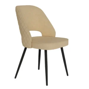 Silla comedor tapizada crema