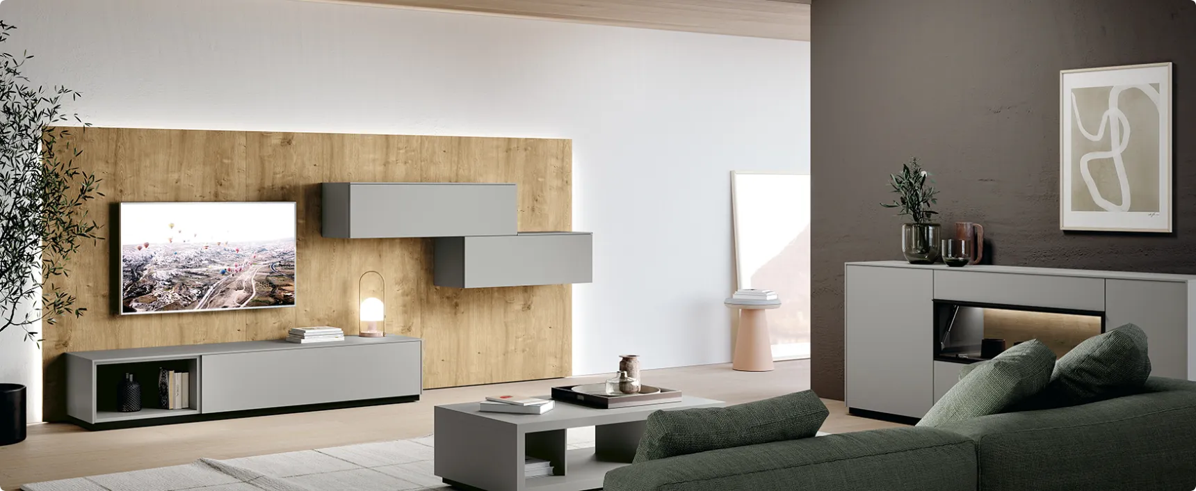 mueble de salón a conjunto mesa y aparador