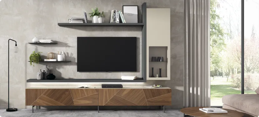mueble salón marqueteria