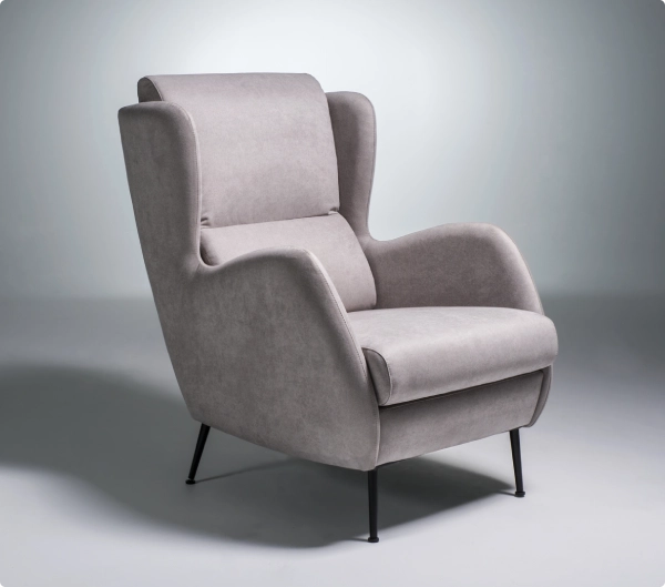 Sillón moderno gris roco